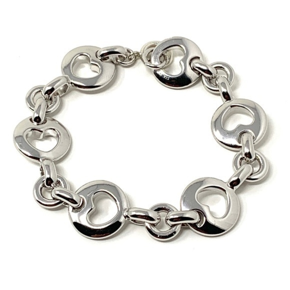 Tiffany &. Co sterling silver heart bracelet retired rare 7.25”